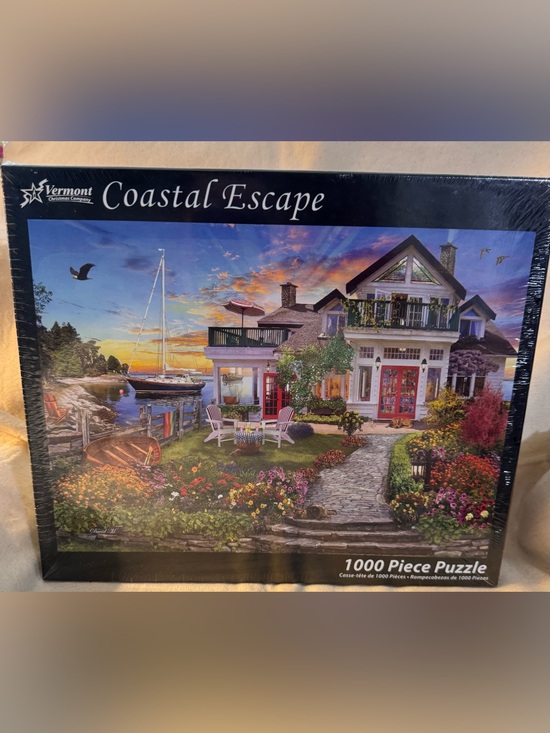 Vermont Christmas Company Other - Vermont Christmas Co “Coastal Escape” 1000 Piece Jigsaw Puzzle- New/Sealed